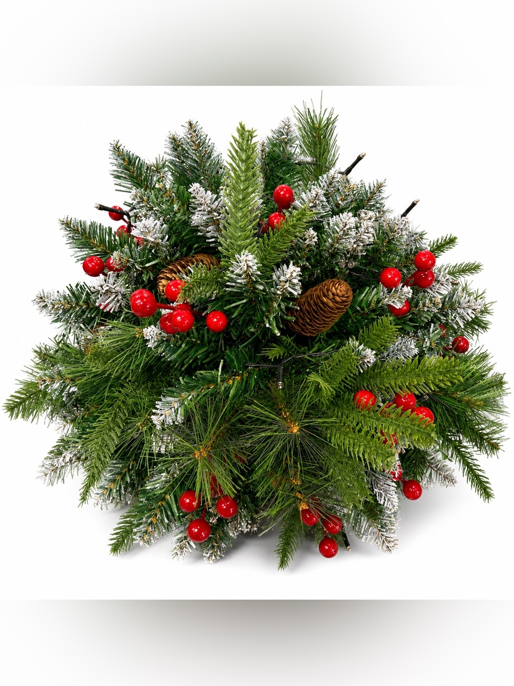 NEW Outdoor/Indoor Christmas Tree Frosted Urn Filler Prelit Artificial Xmas Tree